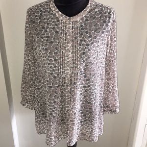 Banana Republic sheer long sleeve blouse